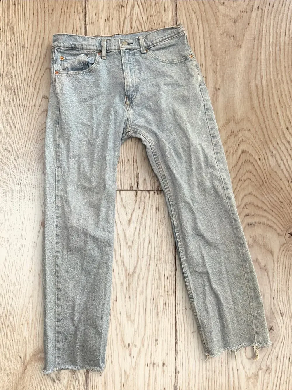 Levi's 505 Regular Fit Light Wash Straight Leg Jeans Men's 32x34